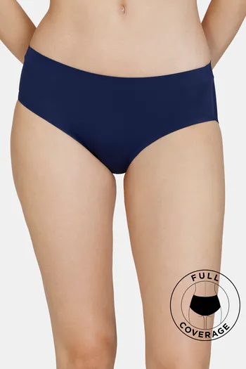 Buy Zivame Low Rise Full Coverage No Visible Panty Line Hipster - Black Iris
